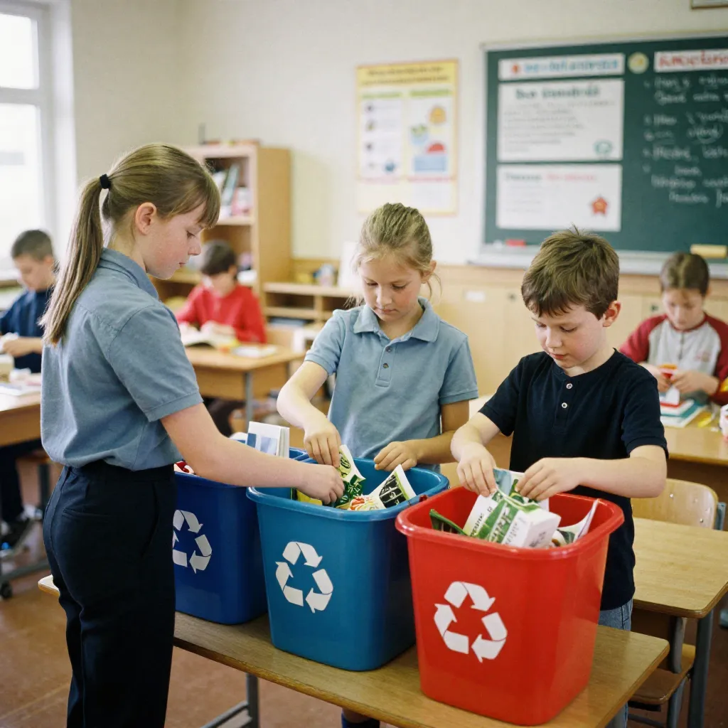 Sorted paper materials for recycling