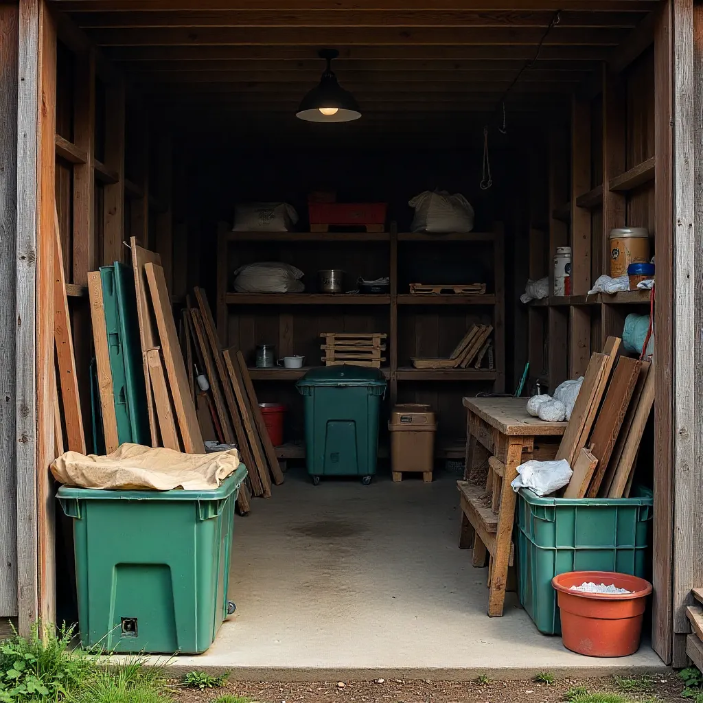 Upcycled glass jars used as storage containers